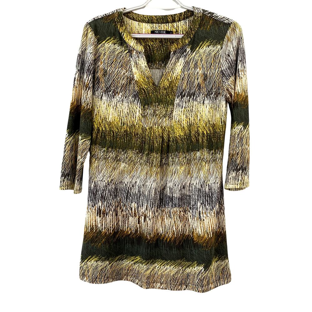 NIC + ZOE Tunic Long Sleeve Blouse Top S
